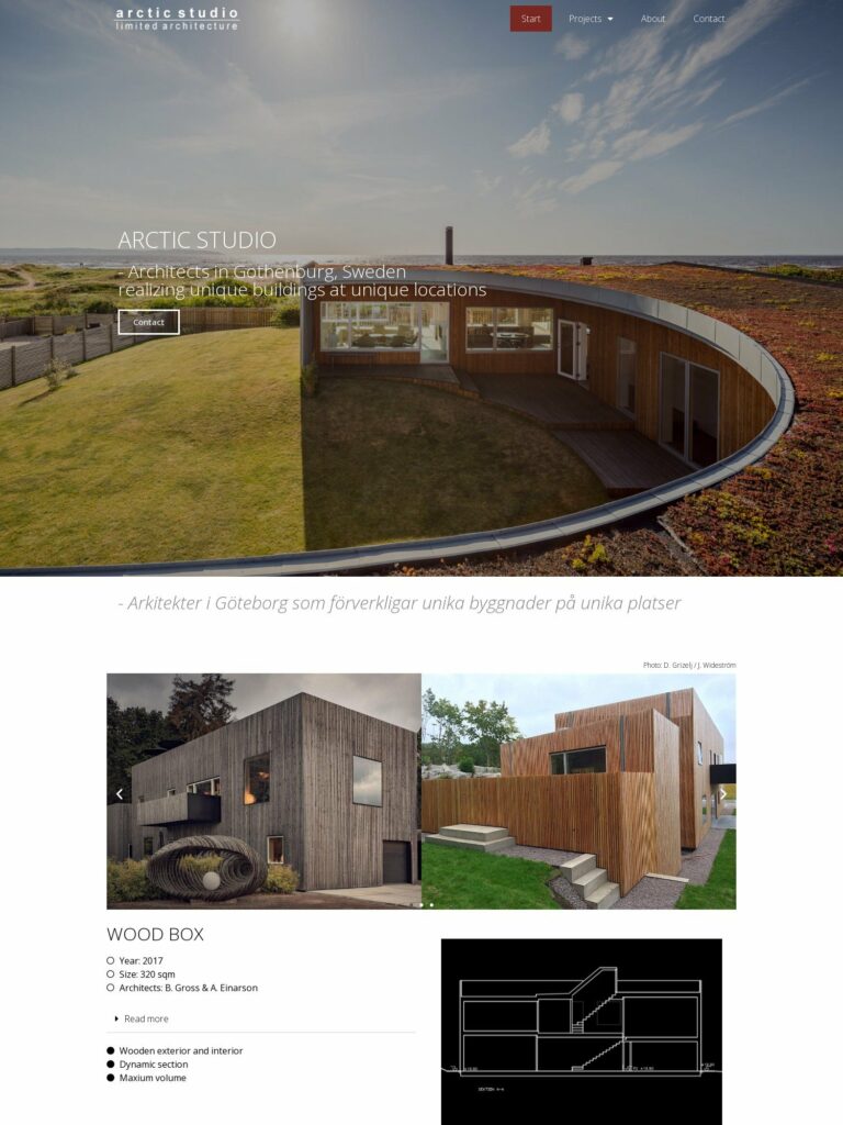 ARCTIC STUDIO – Unique architecture – unik arkitektur – Goteborg Sweden 1 Interwebsite Webbyrå