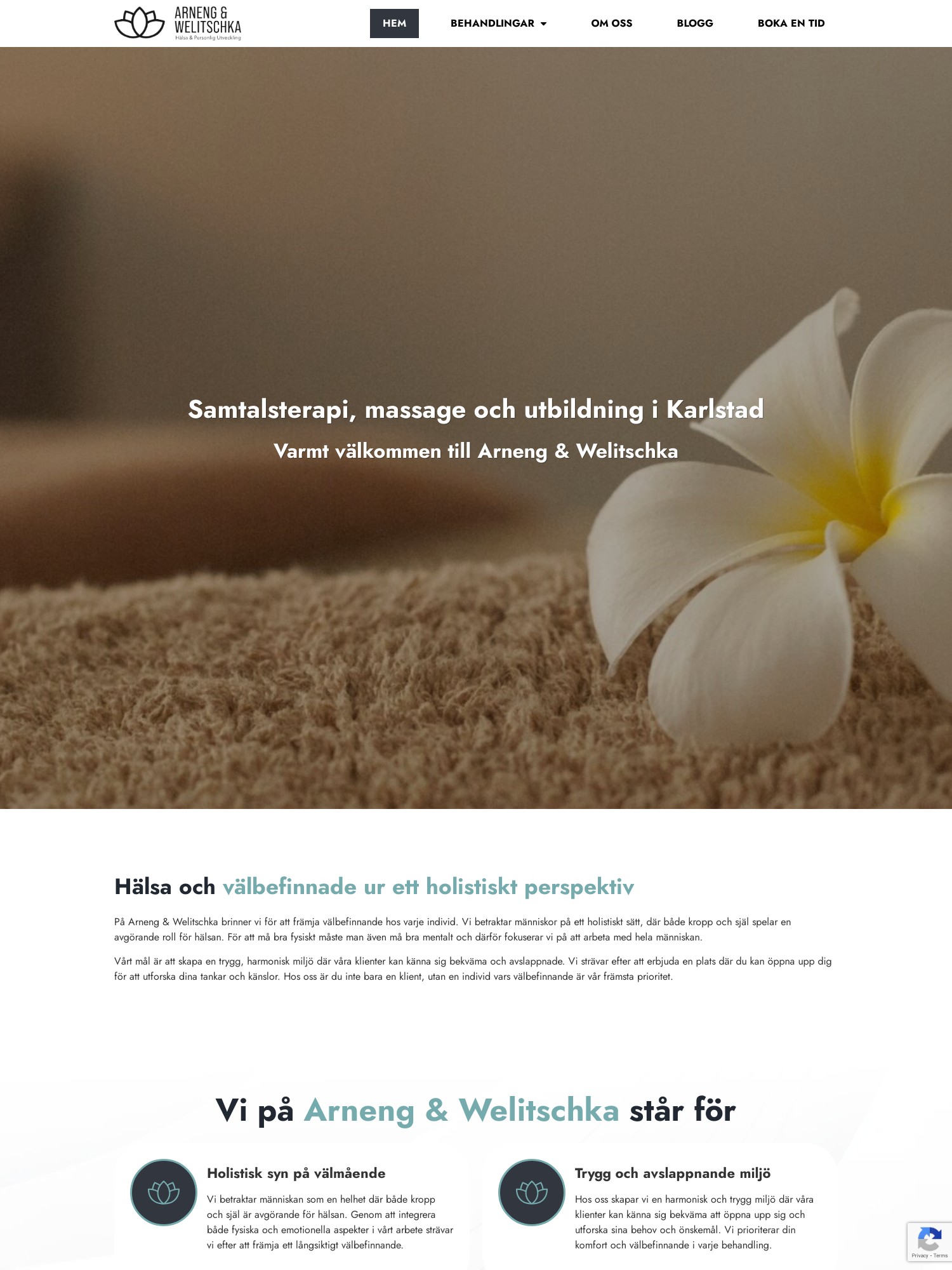 Arneng Welitschka – Samtalsterapi massage och utbildning i Karlstad Interwebsite Webbyrå