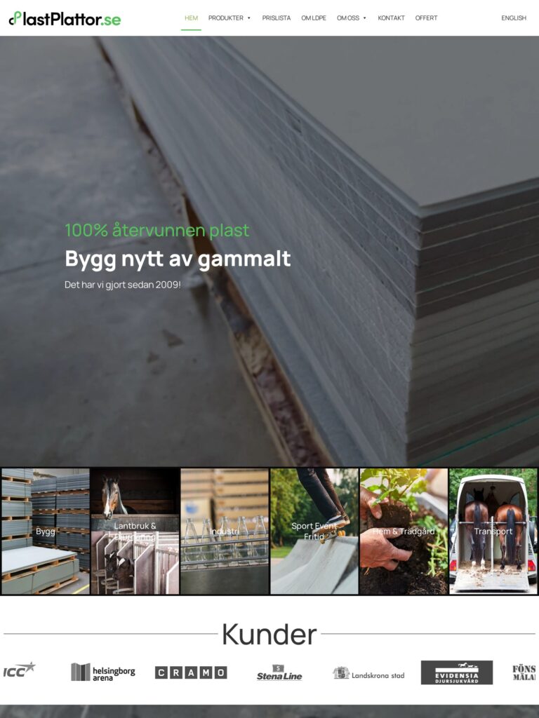 Hem Plastplattor.se Interwebsite Webbyrå