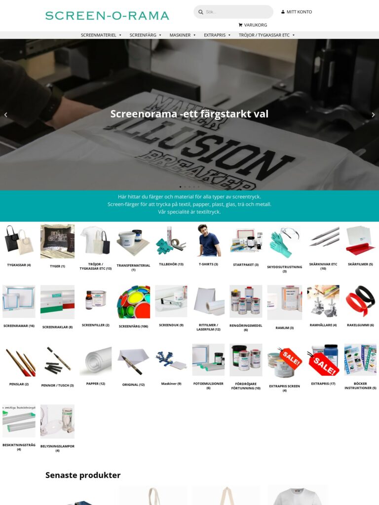 Hem Screenorama Interwebsite Webbyrå