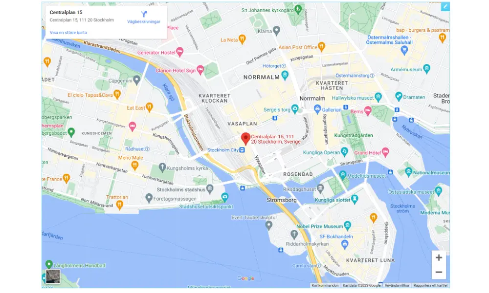 Karta/Google Maps Hemsidas Funktioner & Widgets med Elementor WordPress
