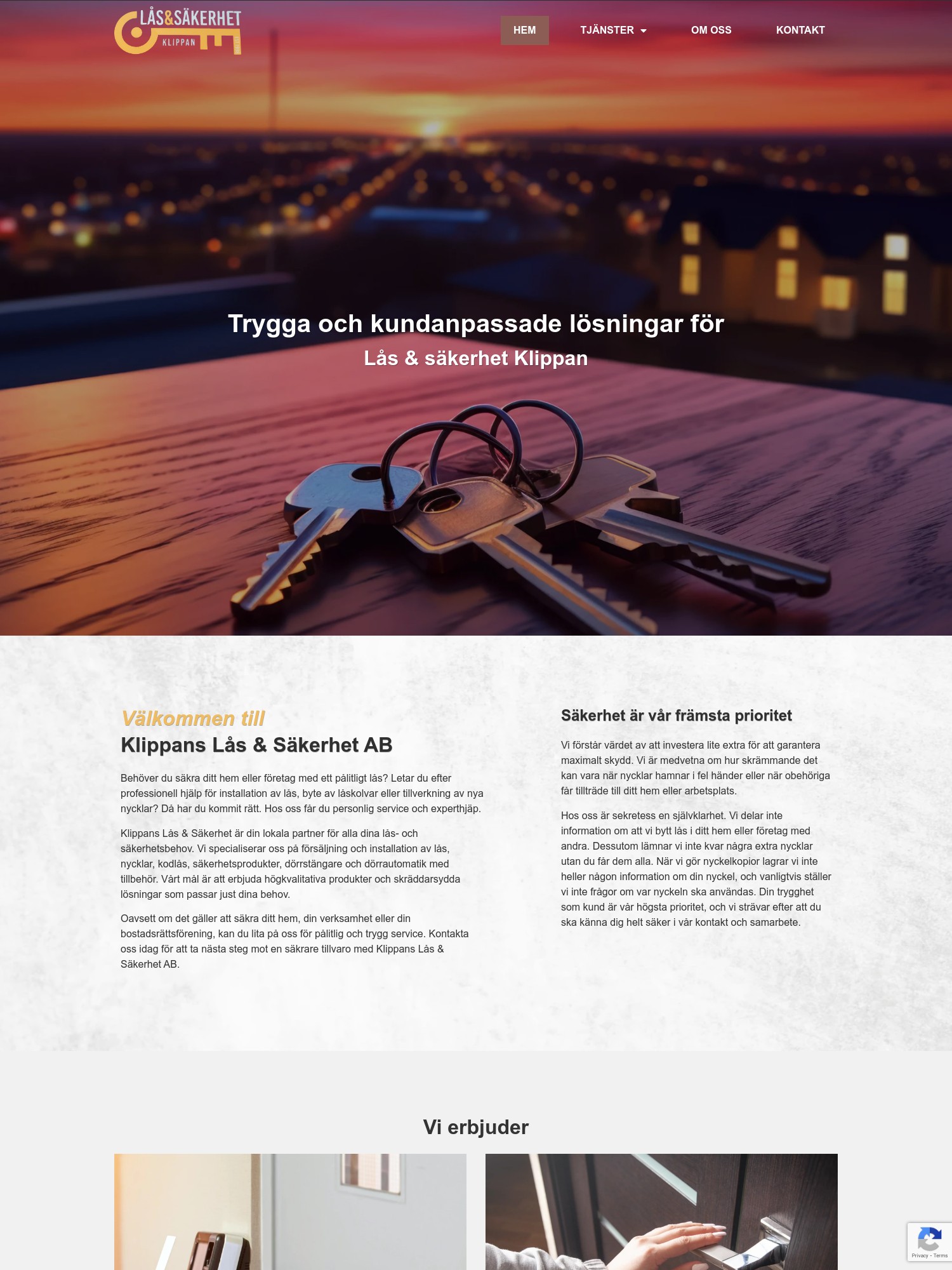 Klippanslas – Trygga och kundanpassade losningar for Las sakerhet Klippan Interwebsite Webbyrå