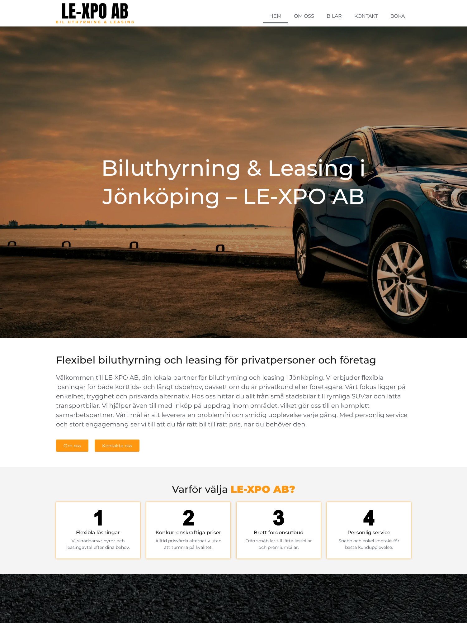 LE XPO AB – BIL UTHYRNING LEASING Interwebsite Webbyrå