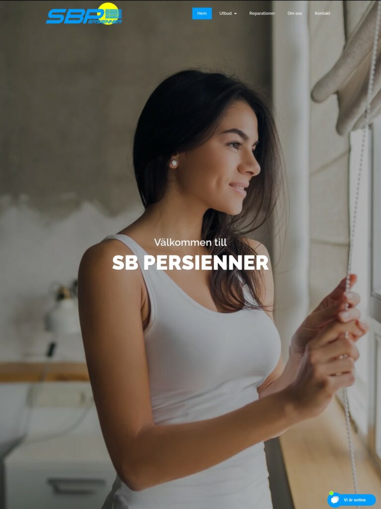 SB PERSIENNER AB – Persienner Rullgardiner Lamellgardiner och Plissegardiner i Goteborg Interwebsite Webbyrå