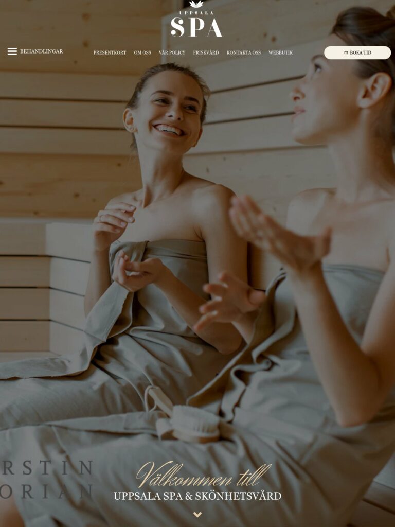 Hemsida vi skapat för Spa klinker