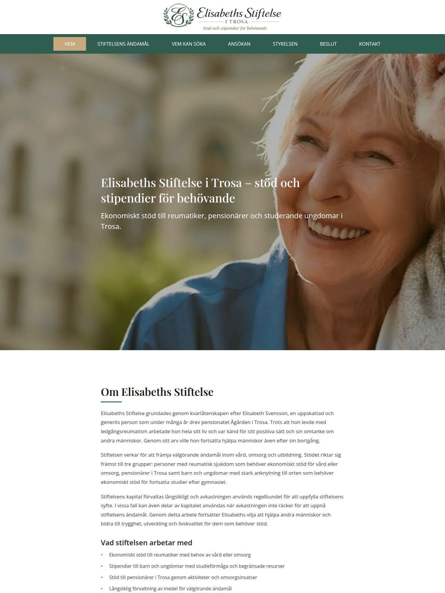 elisabethsstiftelse se 20260529 112535 Interwebsite Webbyrå