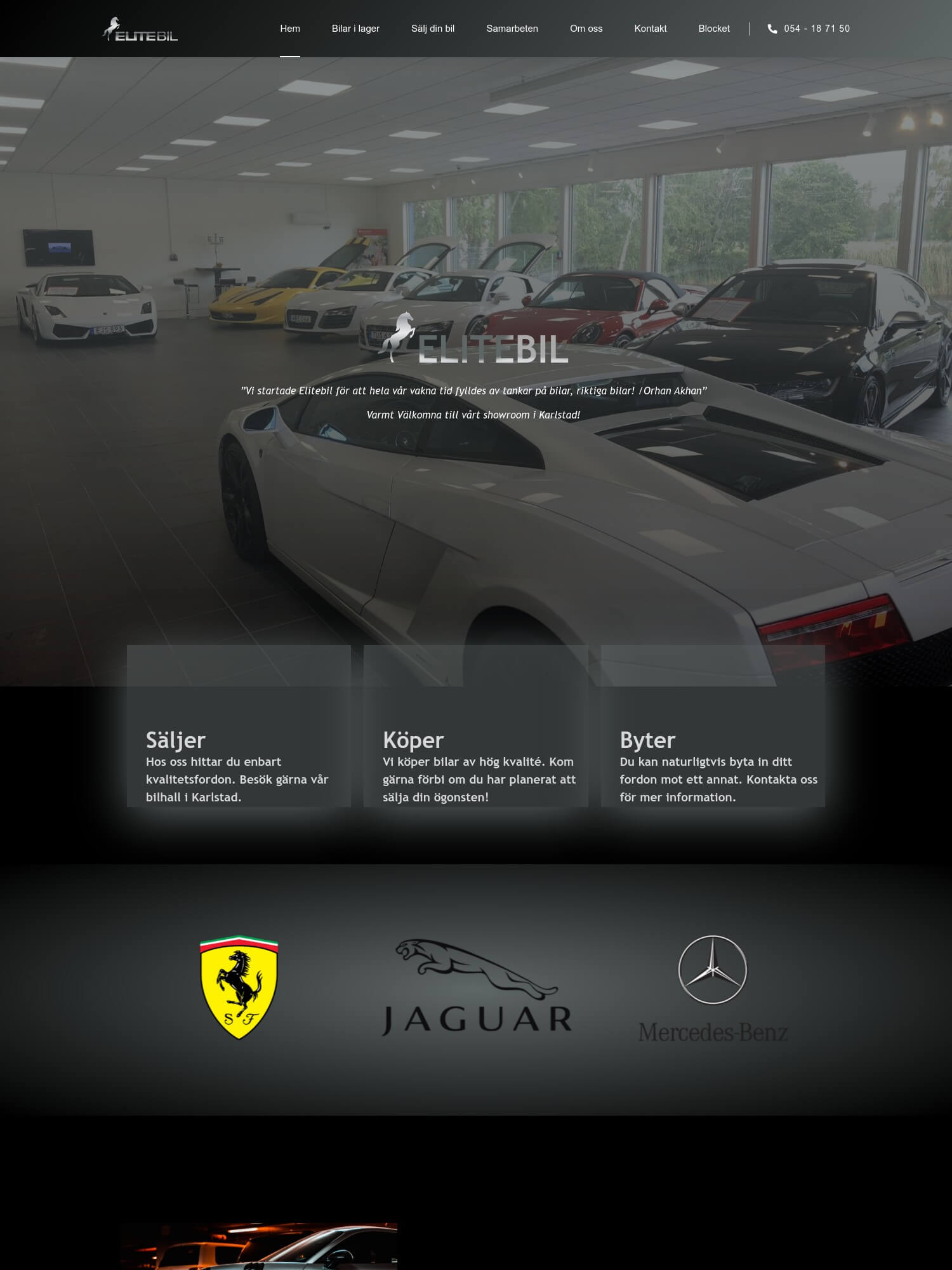 elitebil.se – Vi saljer kvalitetsbilar i Karlstad 1 Interwebsite Webbyrå