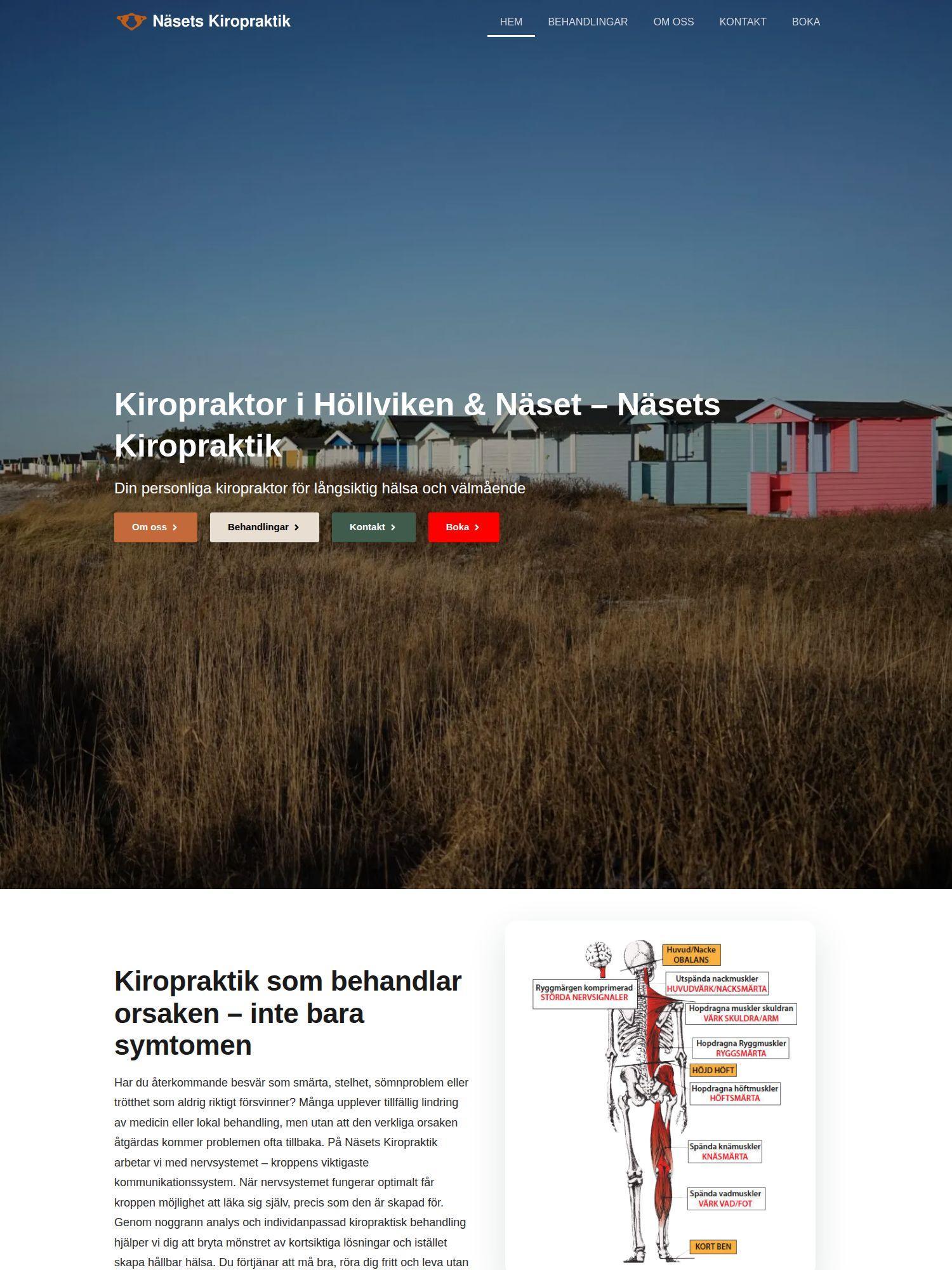nasetskiropraktik se Interwebsite Webbyrå