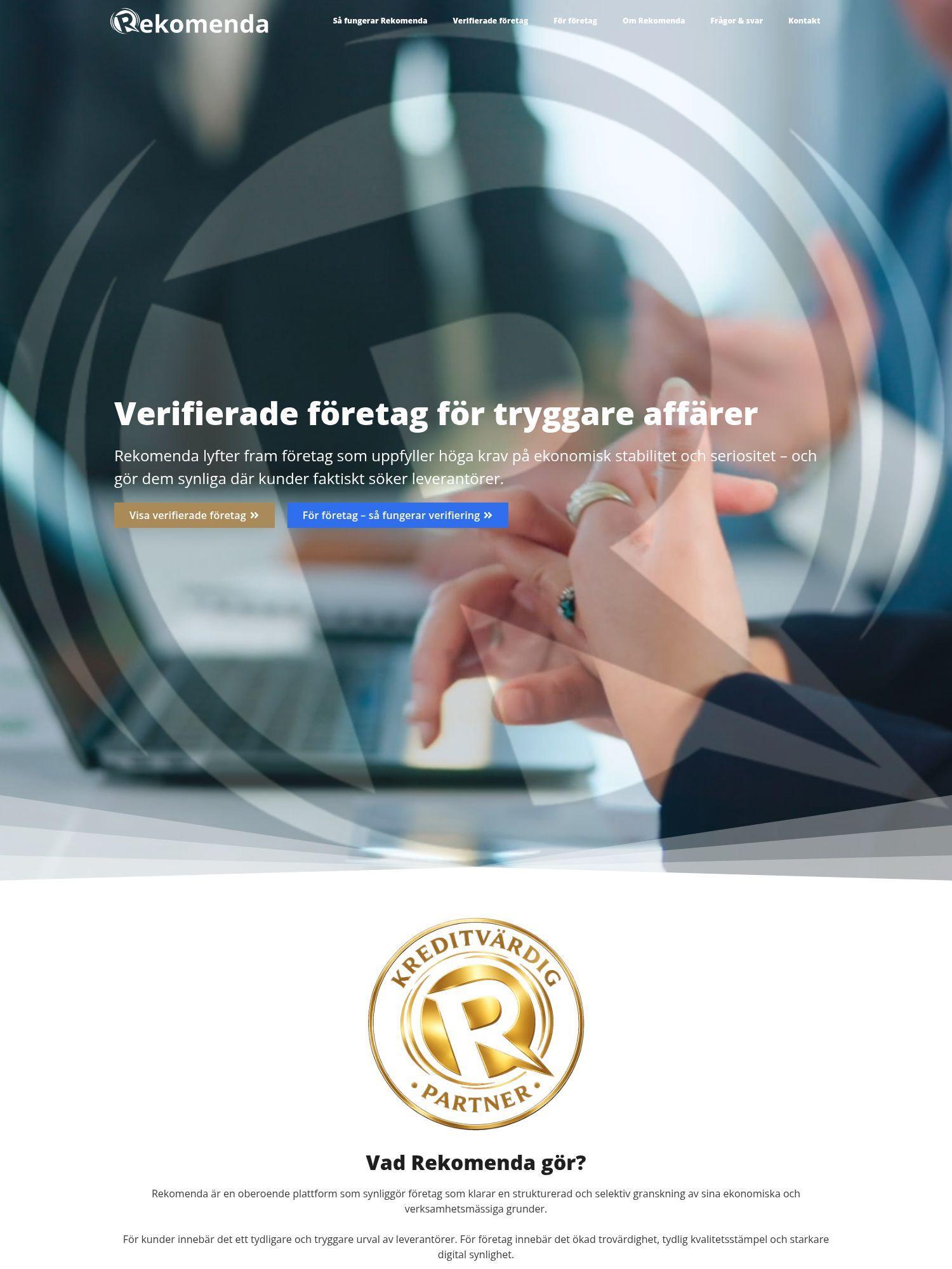 rekomenda.se Interwebsite Webbyrå