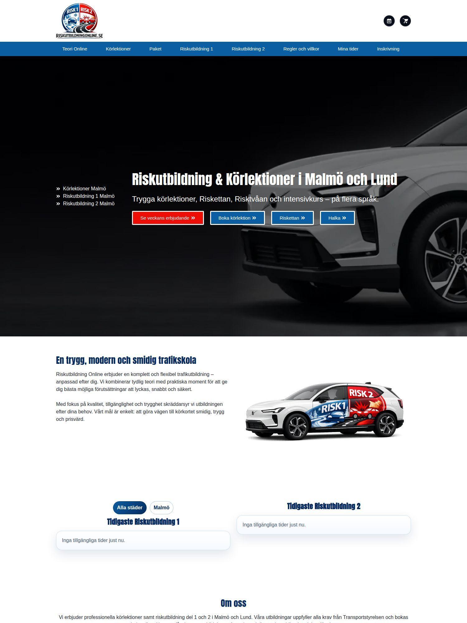 riskutbildningonline se Interwebsite Webbyrå