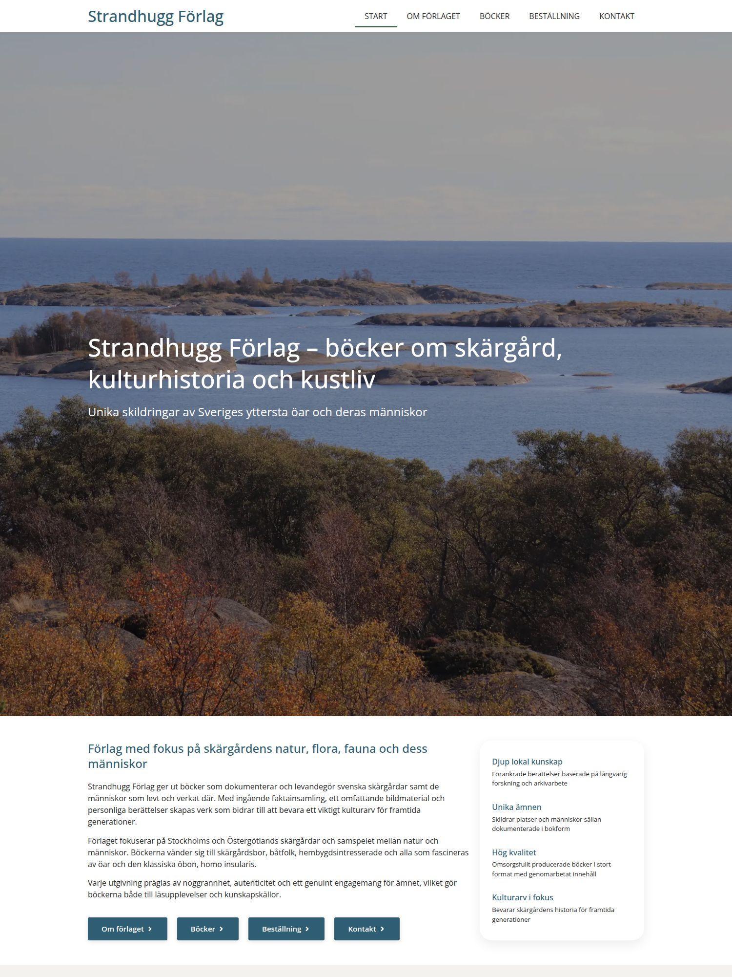 strandhuggforlag se Interwebsite Webbyrå