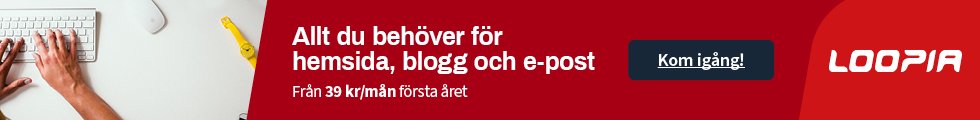 Loopia webbhotell hemsida