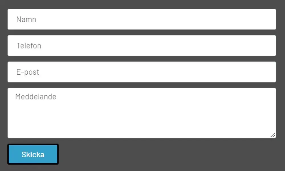 Kontaktformulär Hemsidas Funktioner & Widgets med Elementor WordPress